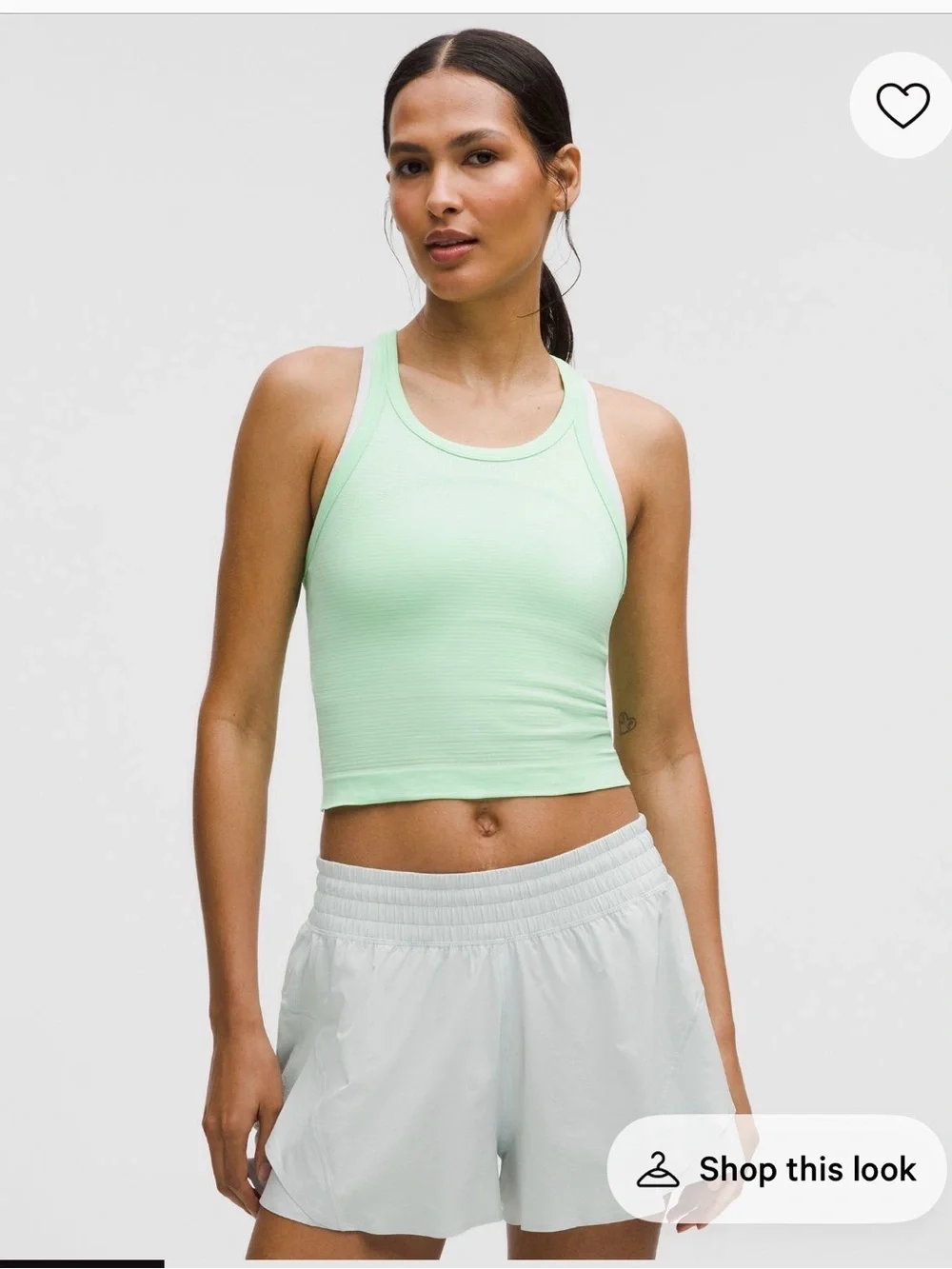 Lululemon Swiftly Tech Cropped Racerback Tank 2.0 Citra Lime